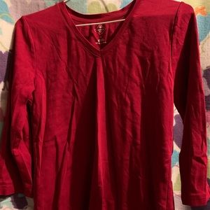 Red long sleeve shirt